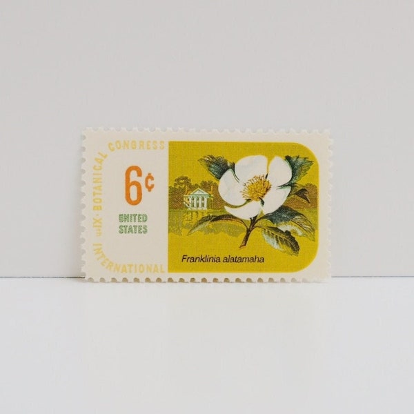 Vintage Unused Stamp - Franklinia: Botanical Congress Collection - 6 cents