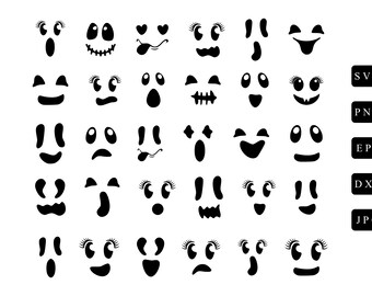 Ghost Face Svg Bundle, Ghost Faces Svg, Spooky Season Svg, Cute Ghost Face Svg, Scary Ghost Face Svg, Kürbis Gesichter, Lustige Geister Svg