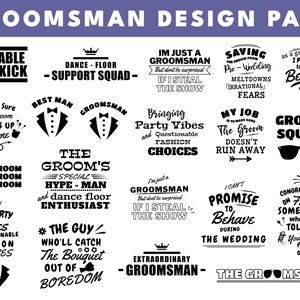 Pacchetto Svg Groomsman, Citazioni Groomsman Svg, Citazioni divertenti Groomsman, Sarai il mio Groomsman, Svg impegnato, Proposta Svg, Pacchetto Svg di matrimonio