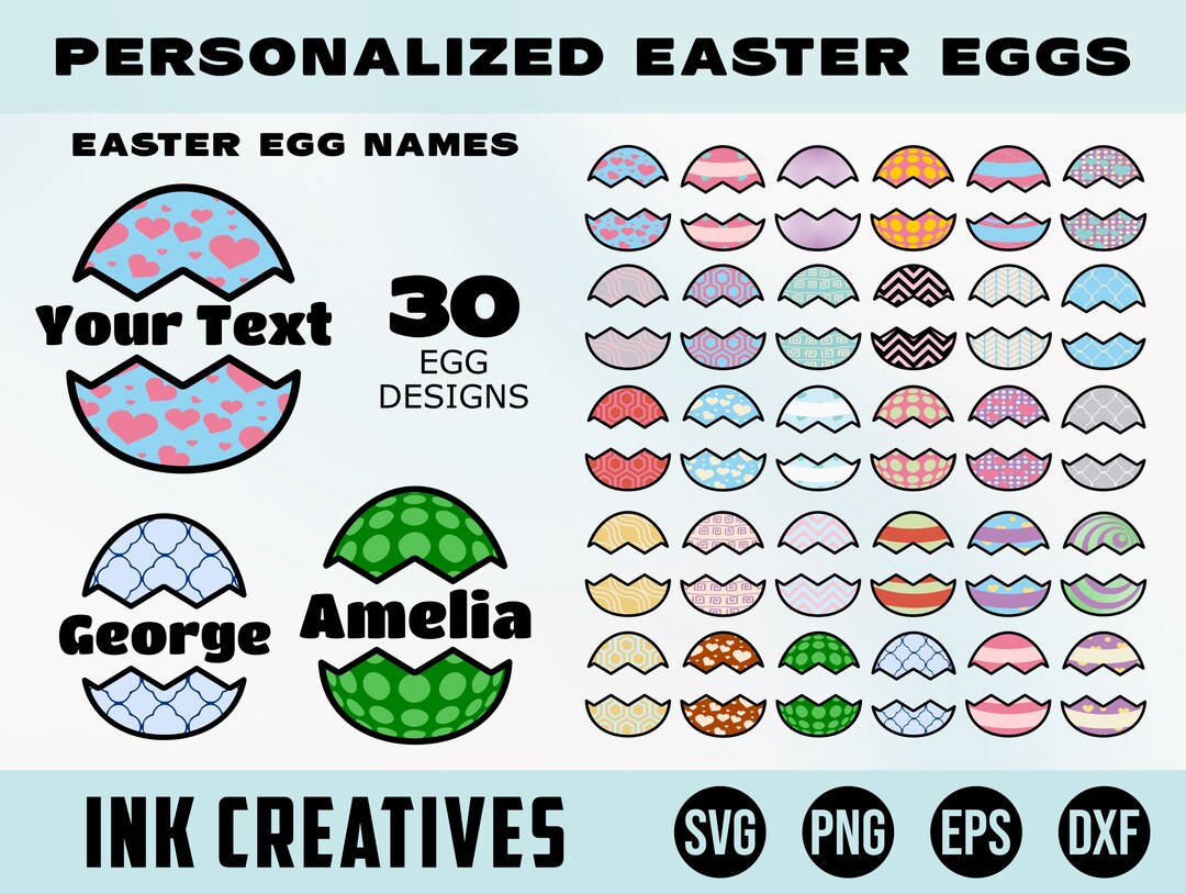 Easter Egg Png Easter Egg Names Png Easter Personalized Egg - Etsy