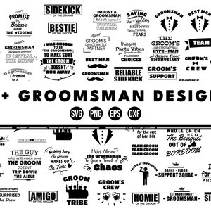 Groomsmen SVG Bundle, Groomsman SVG, Groom Squad SVG, Bräutigam Crew SVG, Trauzeuge, Trauzeugin, Trauzeugin, Junggesellenabschied, Junggesellenabschied