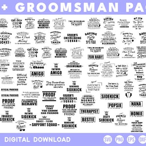 Groomsmen SVG Bundle, Groomsman SVG, Groom Squad SVG, Bräutigam Crew SVG, Trauzeuge, Trauzeugin, Trauzeugin, Junggesellenabschied, Junggesellenabschied
