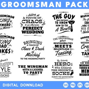 Padrinos de boda Svg Bundle, Groomsman Svg, Groom Squad Svg, Groom Crew Svg, Best Man Svg, Team Groom Svg, Bachelors Party Svg, Groom Svg, Best Man