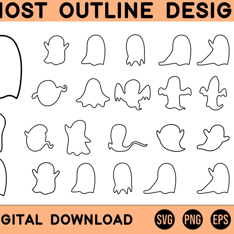 Ghost Shape Template - Etsy
