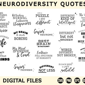 Nerodiversität SVG, Neurodiversität SVG Bundle, Neurodiversität Zitate, Neurodiverse, Adhd SVG, Adhd Zitate, Spectrum SVG, Sonderpädagogik