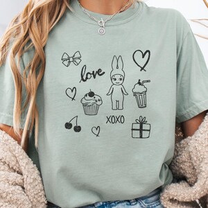 Sonny Angel Tshirt | Comfort Colors® Shirt | Cute Coquette Style Vintage Washed Tee | Gift For Sonny Angels Lovers | Coquette Love