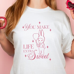 Sonny Angel Tshirt | Comfort Colors® Shirt | Cute Coquette Style Vintage Washed Tee | Gift For Sonny Angels Lovers | Make Life Extra Sweet