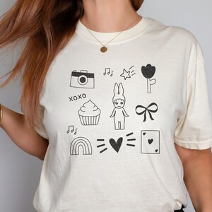 Sonny Angel Tshirt | Comfort Colors® Shirt | Cute Coquette Style Vintage Washed Tee | Gift For Sonny Angels Lovers | Coquette Vibes