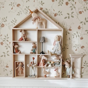 Maileg Mouse House • Maileg Dollhouse • Wooden Mouse Doll House • Dollhouse Wall Shelf