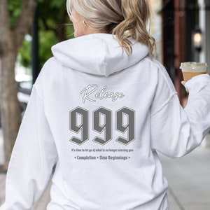999 Angel Number Hoodie • Celestial Hoodie • Spiritual Sweatshirt • Angelcore Sweatshirt • Angel Number Shirt