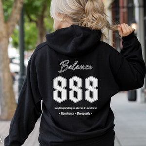888 Angel Number Hoodie • Celestial Hoodie • Spiritual Sweatshirt • Angelcore Sweatshirt • Angel Number Shirt
