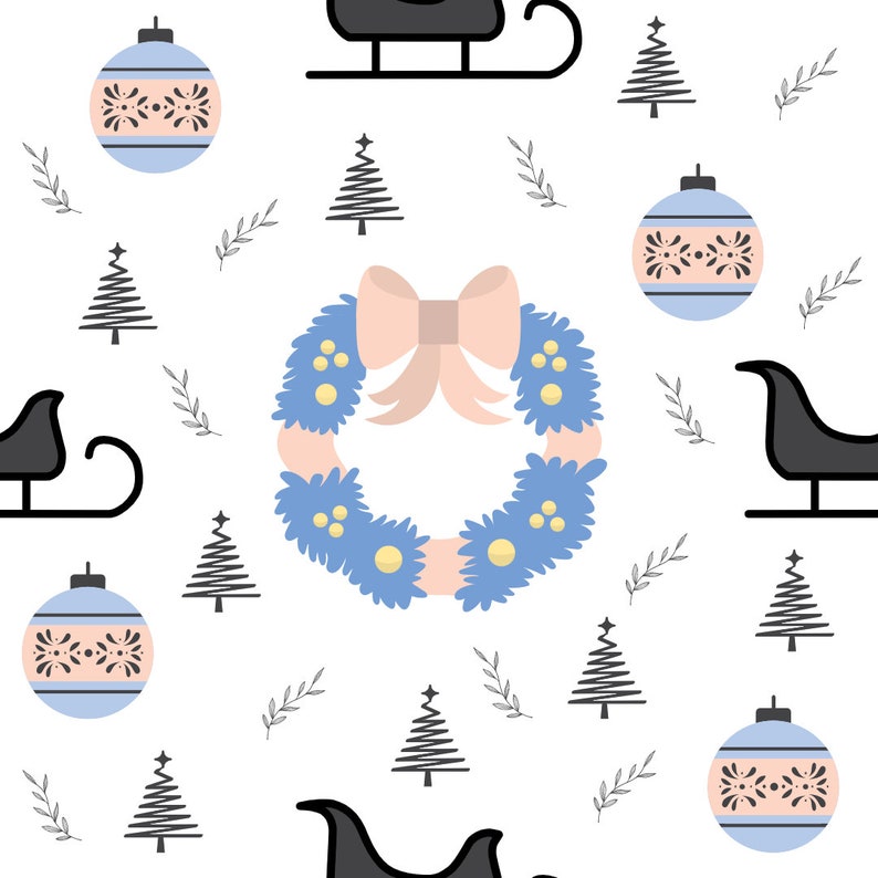 Printable Dollhouse Wallpaper Christmas Collection Santa - Etsy