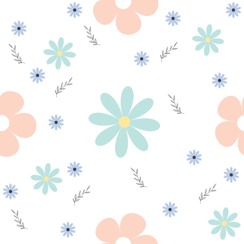 Printable Dollhouse Wallpaper Flowers Collection Pastel - Etsy