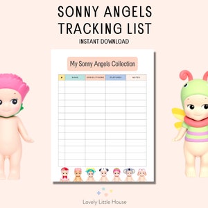 Hoja de cálculo de seguimiento de Sonny Angels • Hoja de inventario de Sonny Angels • Lista imprimible • DESCARGA INMEDIATA
