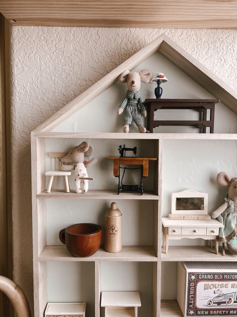 Maileg Mouse Display Shelf Maileg Doll House Large Wooden Etsy