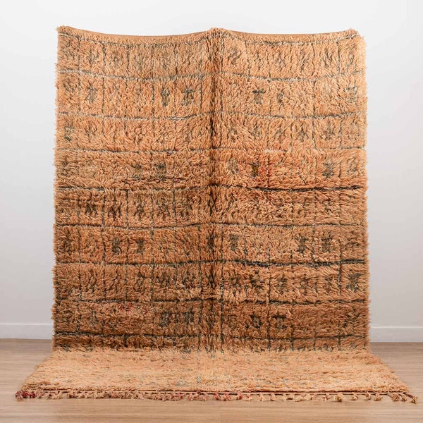 Exclusive moroccan rug 6x10 - Orange moroccan rug - vintage rug - moroccan rug - vintage moroccan rug - berber rug - beni mguild rug
