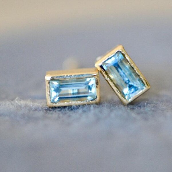 Madeline Handmade Studs - Aqua main image 1
