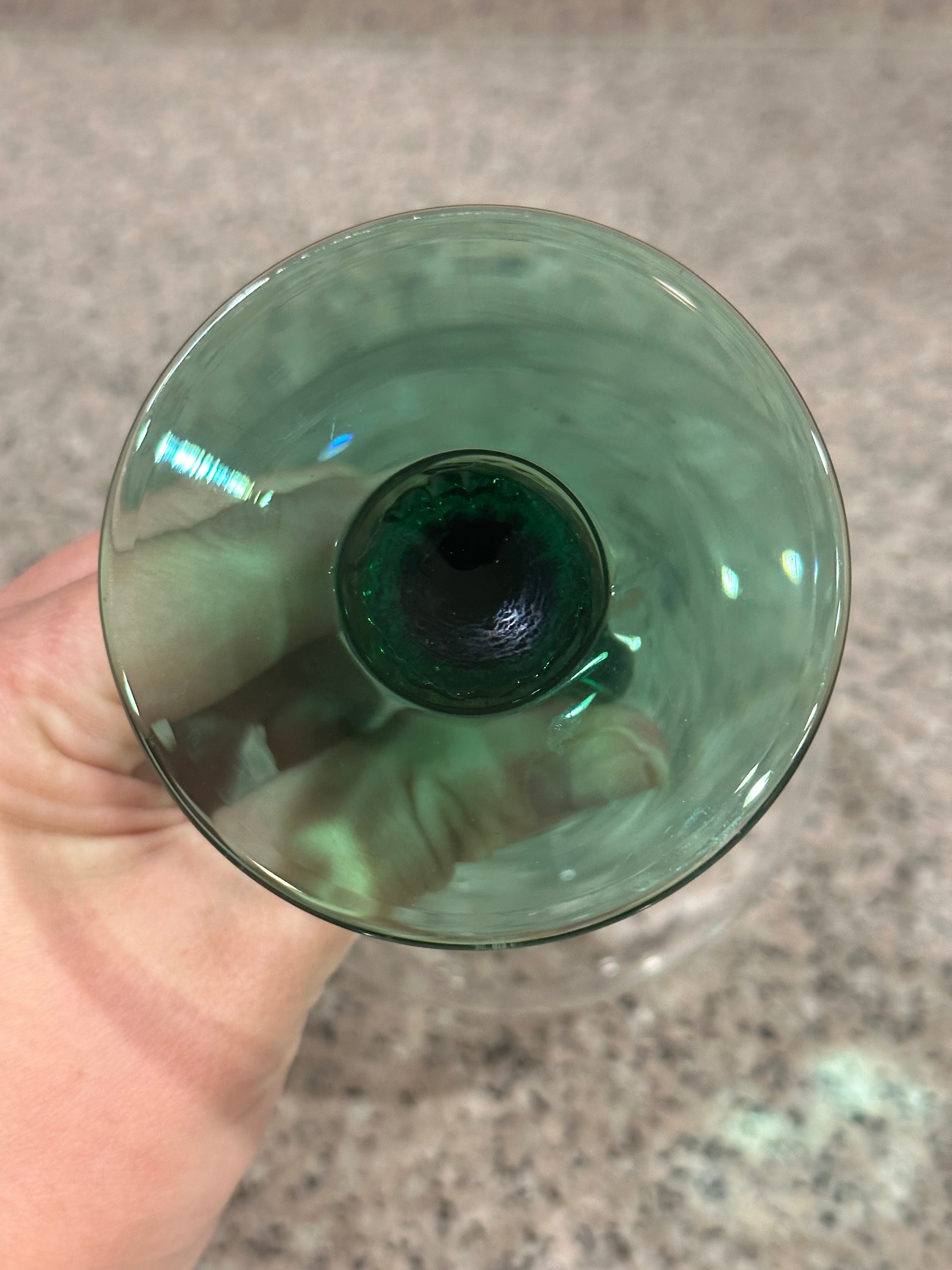 Unmarked Green Cactus Stem Margarita Glasses 12 Oz Set of 6 Etsy