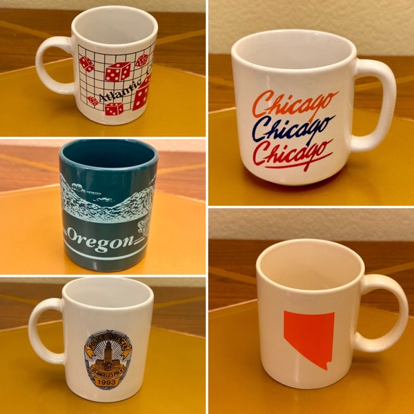 Souvenir Coffee Cups Mugs Cities & States