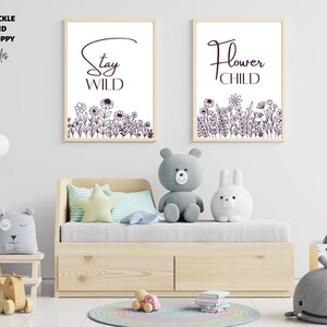 Cute Nursery Wall Art, Printable Floral Nursery Art, Children's Room quote sign, Kids Room Printable Art, Cute Little Girl's Room Art Prints