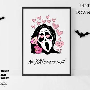 Scream Halloween Printable Wall Art/Printable Horror Wall Art/Scream Art Print Digital Download/Funny Halloween Wall Art Printable
