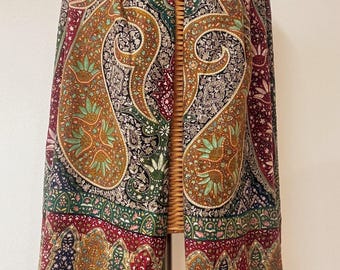RANEE Kalamkari Pashmina Shawl – Handbroderad brudsjal i kashmir, lyxigt bröllopsarv
