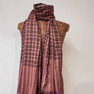 Châle Pashmina Cachemire tissé à la main : écharpe réversible en laine, cadeau de luxe