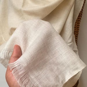 Ivory Luxury Pashmina Shawl, Cashmere Wraps for Women, Kashmir Pashmina, Everyday Scarf for Winter, Minimal Stole for Office, Gift for Women