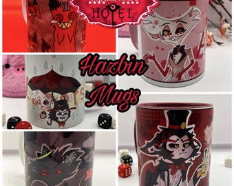 A été hôtel merch ange poussière enveloppe Alastor Arackniss maudit chat tasses tasses