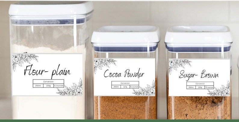 Editable Baking Collection Pantry Labels With FREE Pdf Quantity ...