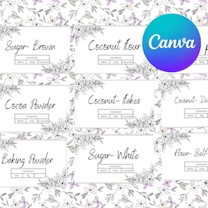 Editable Baking Collection Pantry Labels With FREE Pdf Quantity ...