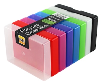 WestonBoxes Plastic Playing Card or Poker Card Storage Boxes 15mm Deep - Also Stores Magic The Gathering Cards - Board Game Deck Holder