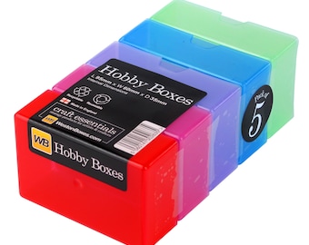 WestonBoxes, Hobby Boxes, Small Plastic Storage Boxes for Arts & Crafts Supplies