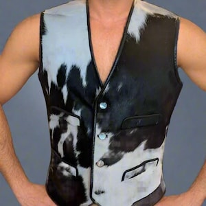black leather vest cowhide vest men real cowhide jacket men biker vest men winter jacket men sleeveless jacket men gift for him