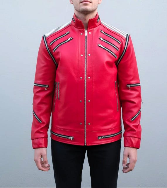 Michael Jackson Beat It Leather Jacket Men King of Pop MJ 2026