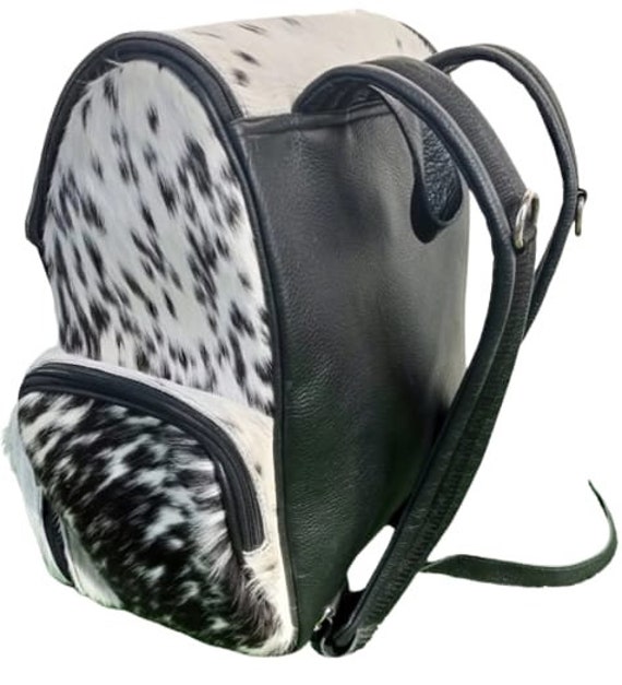 Fringe Leather Backpack Personalized Backpack Black Laptop  display picture 3