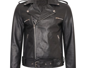 Negan Leather Jacket Men Ngan The Walking Dead Black Leather Jacket Biker  Jacket Gift For Men Best Leather Jacket Men Genuine cow Leather