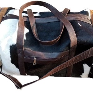 Exotische plunjezak Reistas Grote reistas Tricolor Leatehr Duffel Natural Cowhide Gym Bag Weekender Bag Personaliseer plunjezak Kerstmis