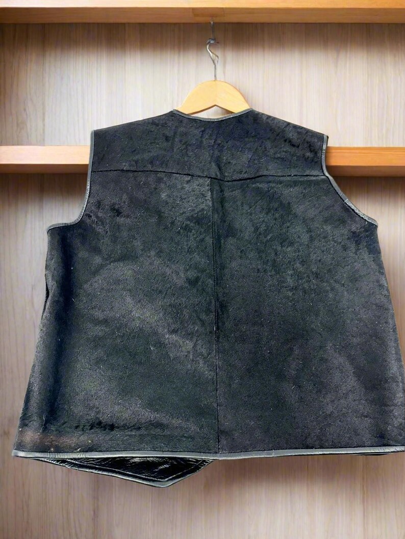 black leather vest cowhide vest men real cowhide jacket men biker vest men winter jacket men sleeveless jacket men gift for him