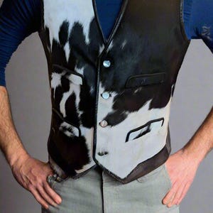 black leather vest cowhide vest men real cowhide jacket men biker vest men winter jacket men sleeveless jacket men gift for him