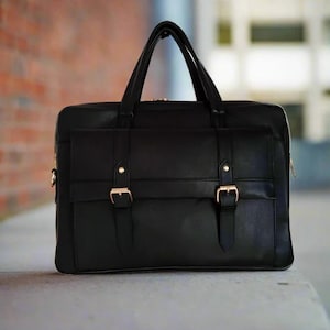 Sac pour ordinateur portable de luxe Sac personnalisé Sac pour ordinateur portable en cuir 16 pouces Sacoche noire pour ordinateur portable Grande sacoche pour ordinateur portable Cuir véritable