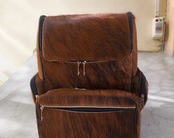Warehouse Find Backpack Brindle Black Leather Bag Ready To Ship  Large Laptop Bag Travel Bag  Final Piece Sale