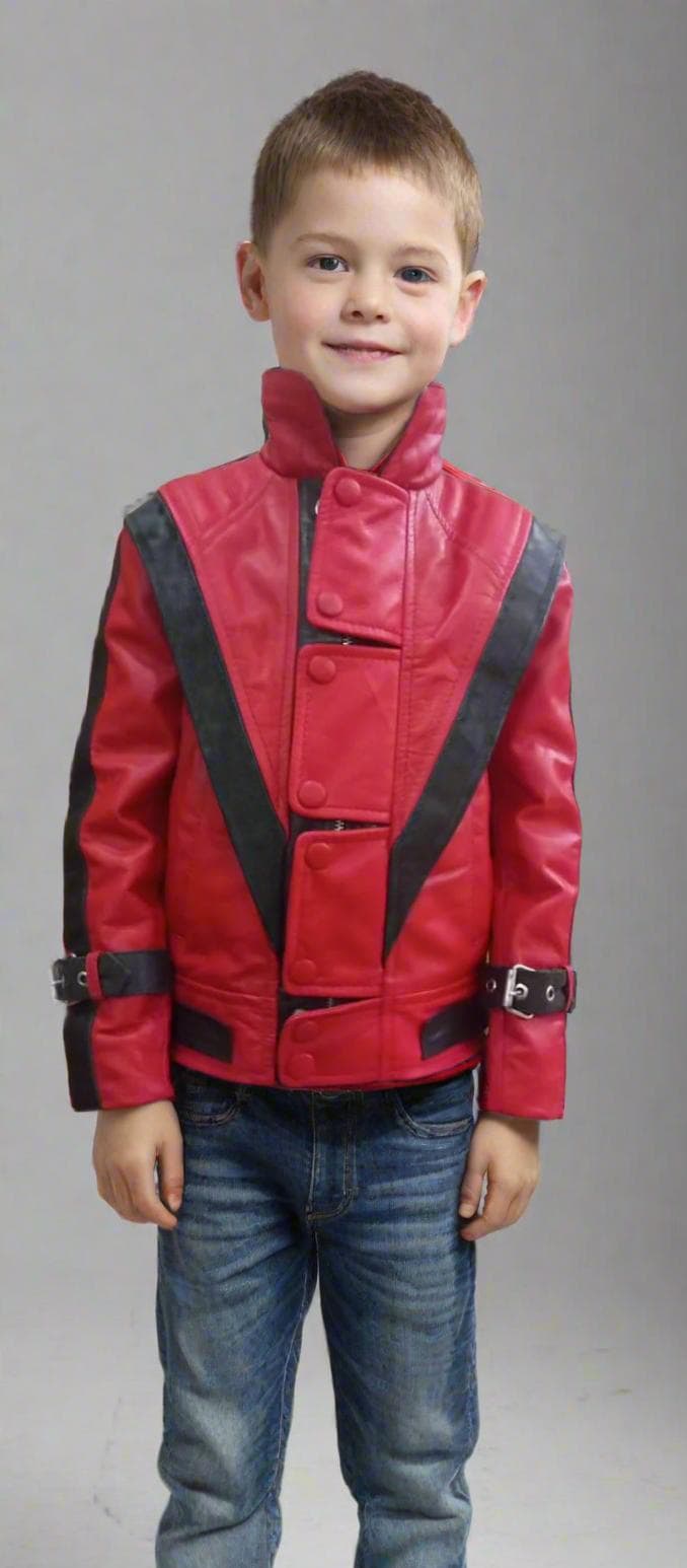Kids Red Leather Jacket