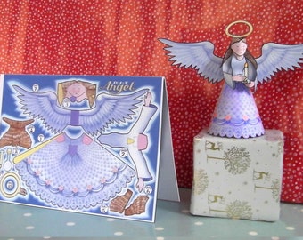 5 tarjetas de ángeles de Navidad