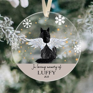 Personalized Cat Memorial Ornament, Pet Loss Gift, In Loving Memory of Cat Gift, Cat Sympathy Gift, Loss of Cat, Cat Memorial Gift