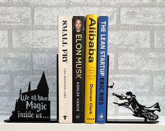Decorative Bookends Metal Bookends Nursery Bookends Kids Bookends Childern room Bookends Book Ends Holder Potterhead Bookends Nerdy Bookends