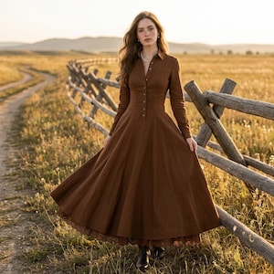 western long dresses Women's Vintage Pastoral Flower Dress Sexy V-Neck Long Sleeve Dress Fall Casual Maxi Dress,Green,S at Amazon Women's Clothing store where this dress features front square neckline Country western dresses long |