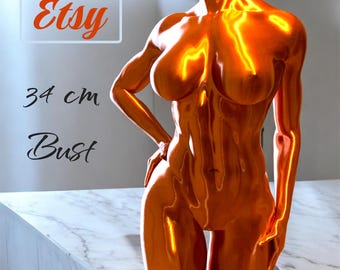 Female Body Statue Bust Fitness Bust Bodybuilding Female Body Fitness Decorative Figure Decorative Figures