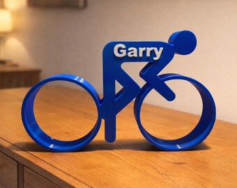 Custom bicycle name sign, personalized biker wall sign, cycling decor for kids or adults, cyclist gift