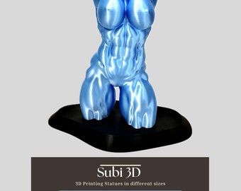 Blue Magic Woman Fitness Sculpture Bodybuilding Statue Bust Decoration Figure